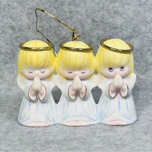 Hallmark Angel Girls Praying Christmas‎ Ceramic Ornament Holiday Christmas